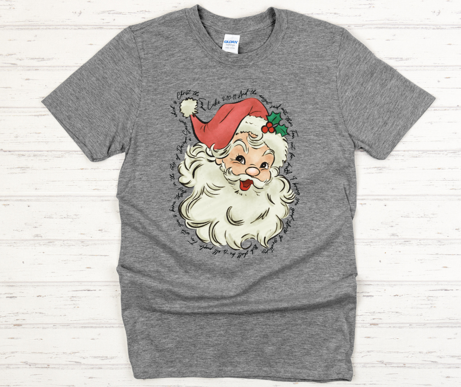 SANTA BIBLE VERSE- DTF Transfer Print Ready To Press