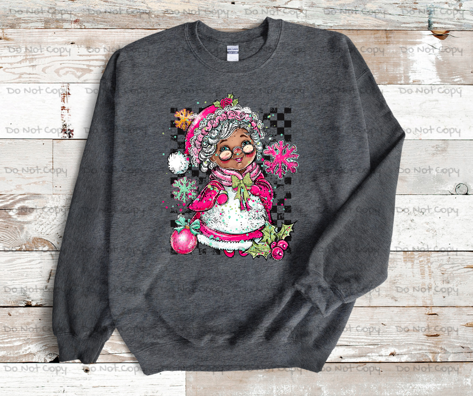 Mrs. Clause Doodle DTF Transfer Print(Only) Ready To Press (
