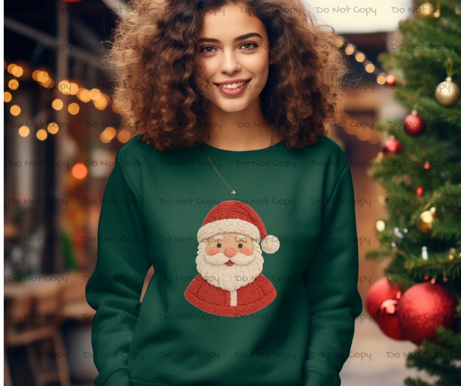 Santa-Faux Yarn-DTF Transfer Print(Only) Ready To Press