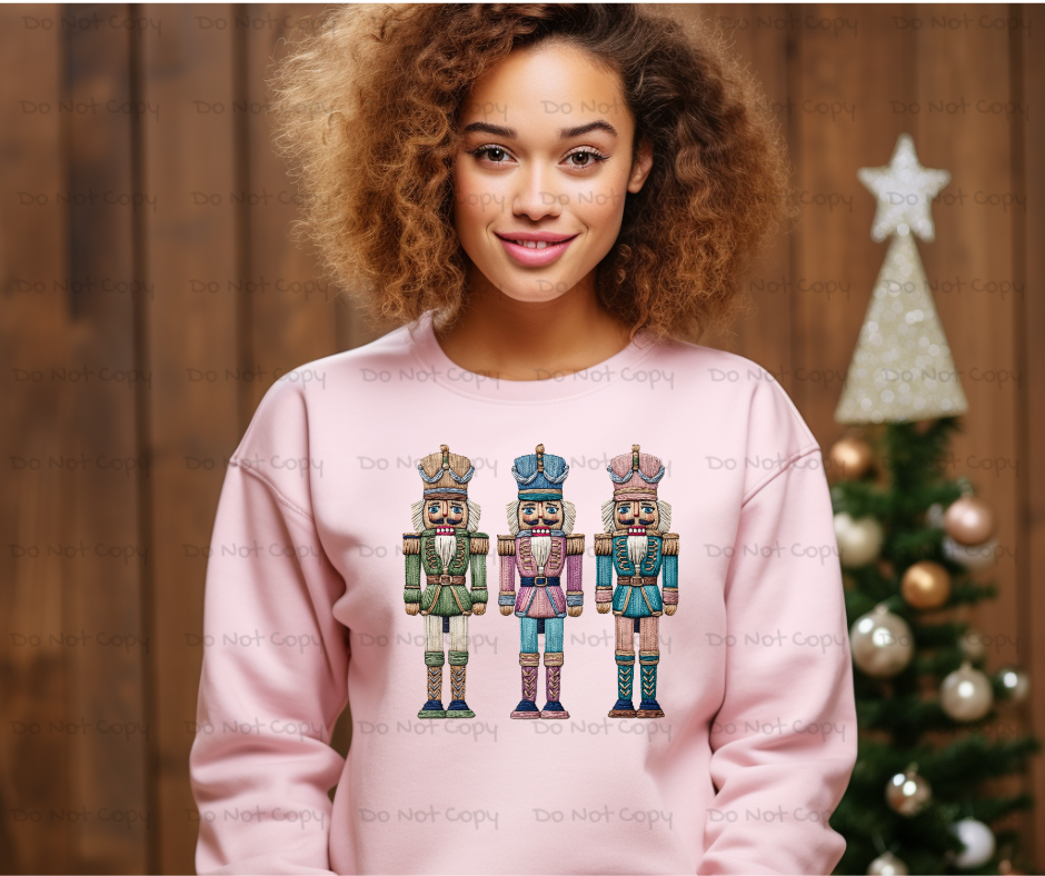 Nutcrackers -Faux Yarn-DTF Transfer Print(Only) Ready To Press