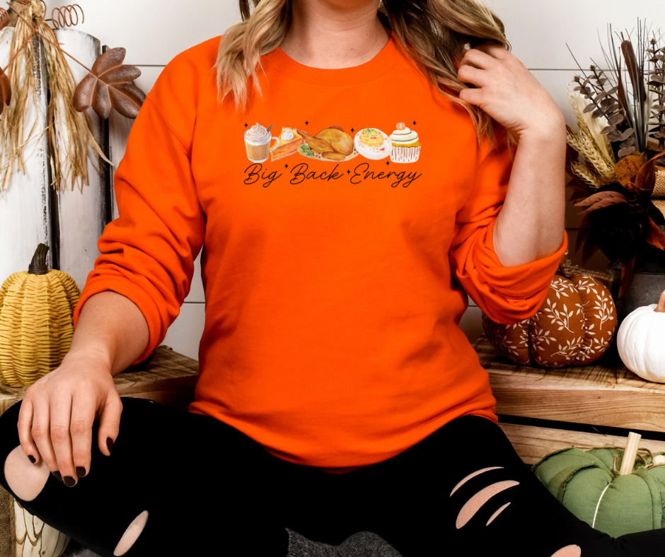 Big Back Energy-Thanksgiving DTF Transfer Print(only) Ready To Press