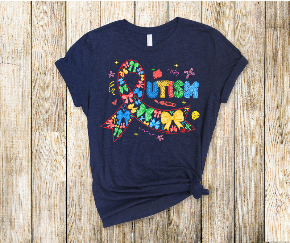 Autism Educational Ribbon- DTF Transfer Print-Ready To Press