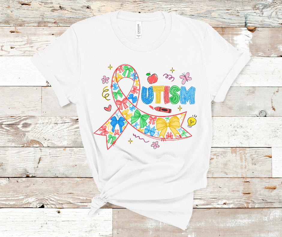 Autism Educational Ribbon- DTF Transfer Print-Ready To Press