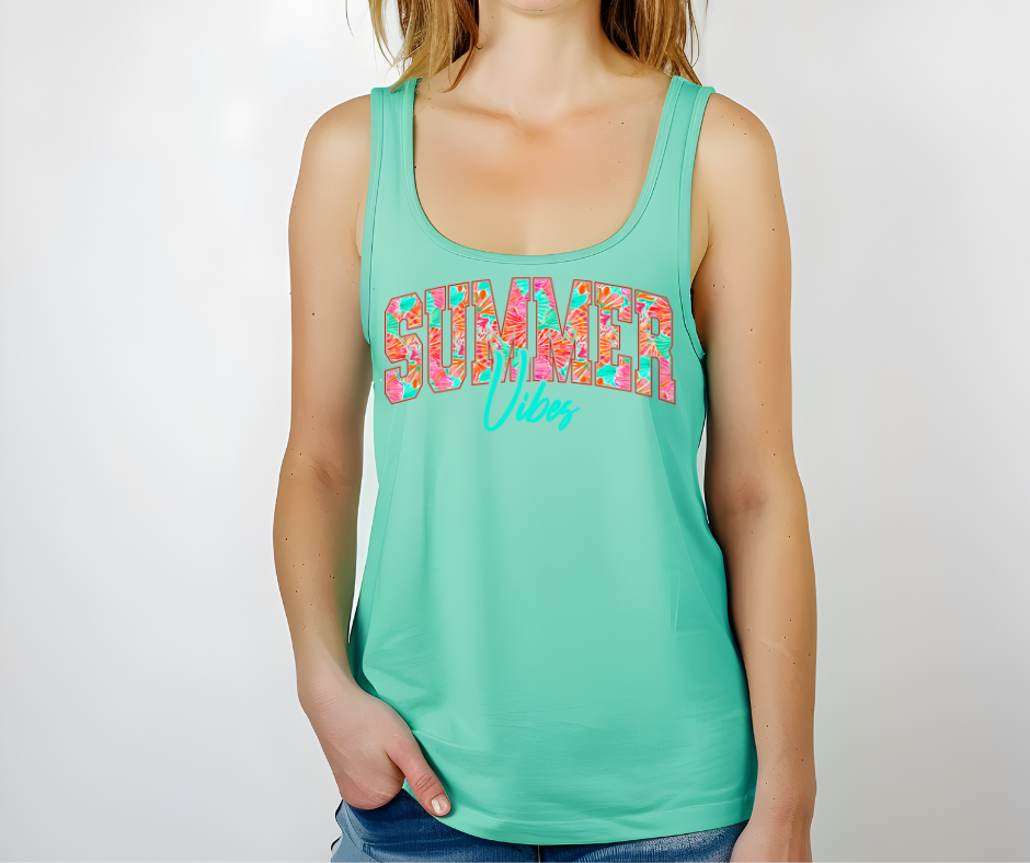 Tropical Summer Vibes- DTF Transfer Print- Ready To Press (Copy)
