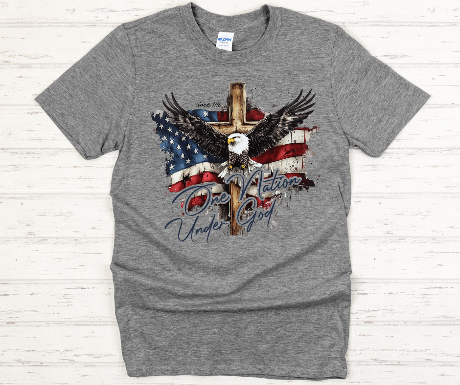 One Nation Under God Eagle- DTF Transfer Print Ready To Press