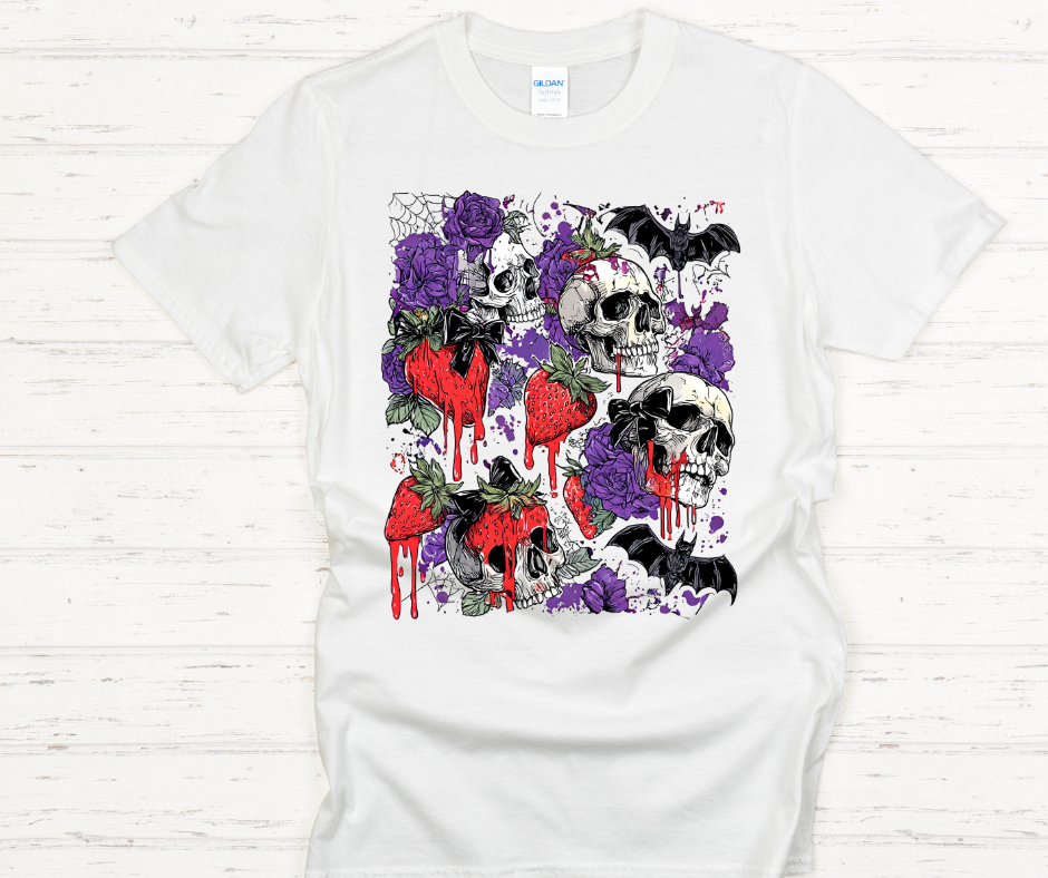 Spooky Strawberries-Halloween DTF Transfer Print- Ready To Press (Copy)