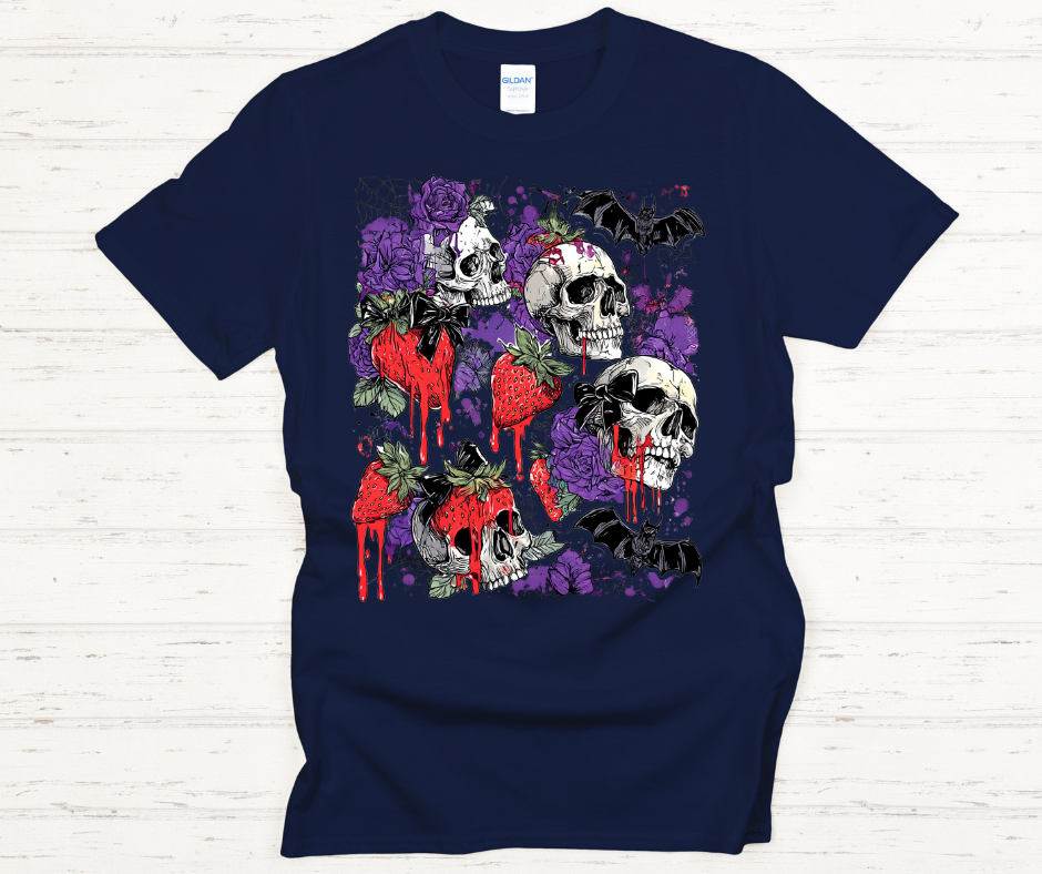 Spooky Strawberries-Halloween DTF Transfer Print- Ready To Press (Copy)