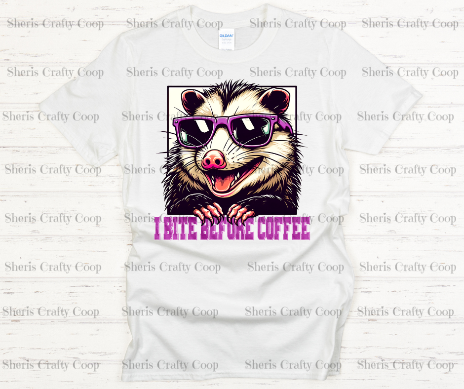I Bite Before Coffee DTF Transfer Print Ready To Press