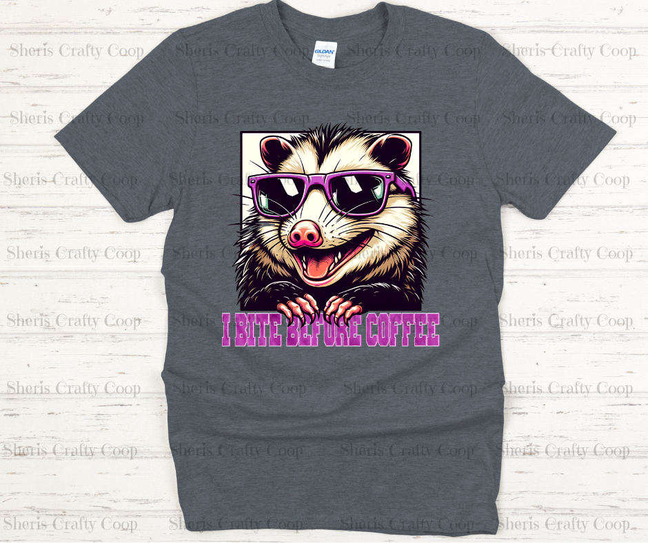 I Bite Before Coffee DTF Transfer Print Ready To Press