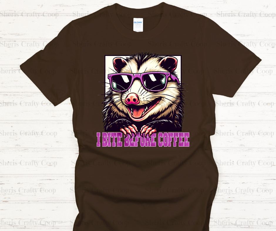 I Bite Before Coffee DTF Transfer Print Ready To Press