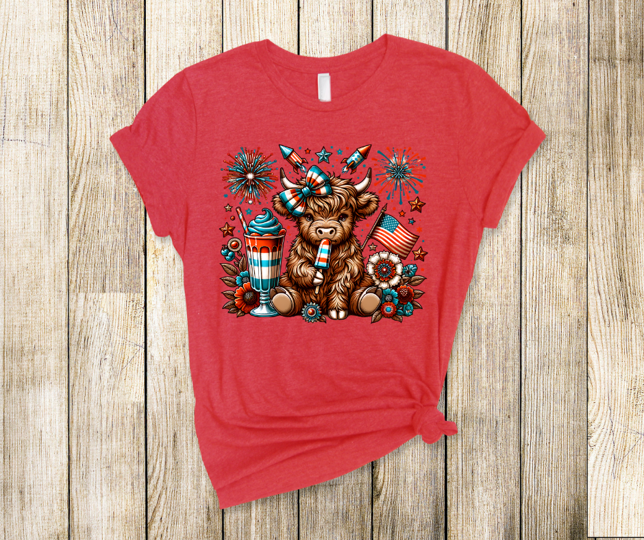 Patriotic Highland- FOJ DTF Transfer Print Ready To Press