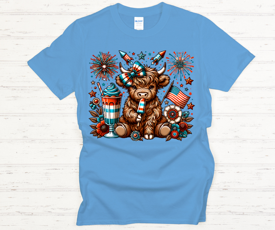 Patriotic Highland- FOJ DTF Transfer Print Ready To Press