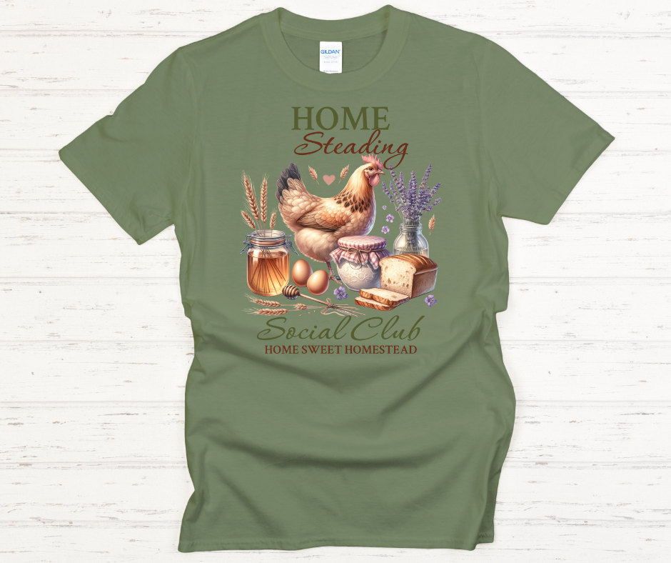 Home Steading Social Club- DTF Transfer Print- Ready To Press