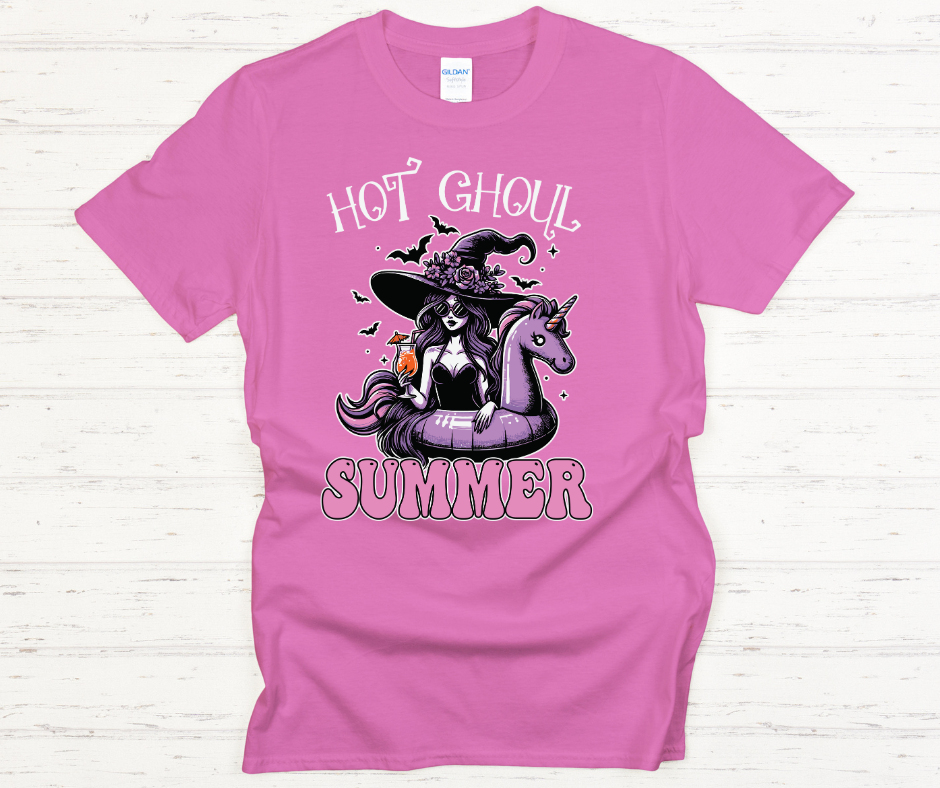 Hot Ghoul Summer-Witch Hat DTF Transfer Print Ready To Press
