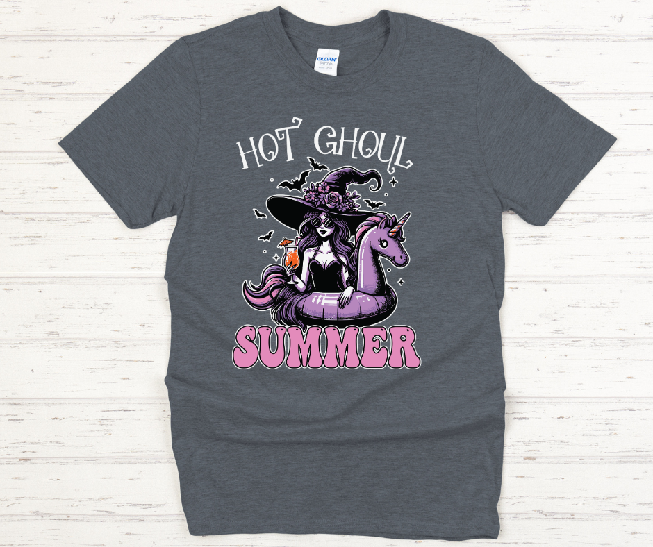 Hot Ghoul Summer-Witch Hat DTF Transfer Print Ready To Press