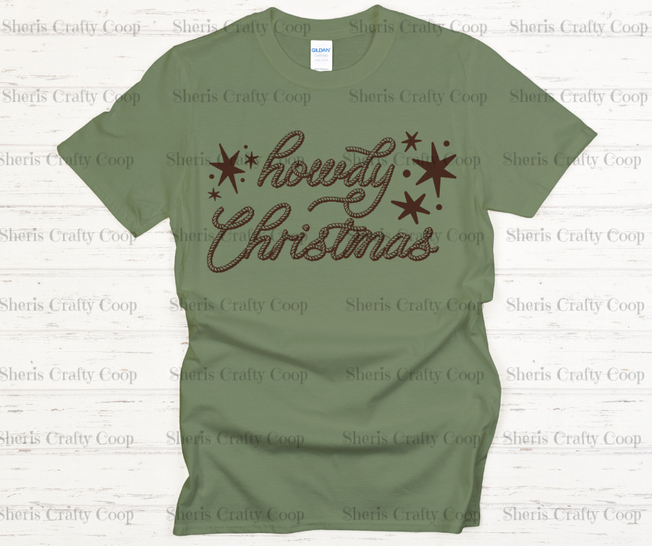 Howdy Christmas DTF Transfer Print- Ready To Press
