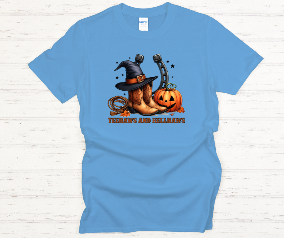 YeeHaws And Hellnaws Halloween- DTF Transfer Print Ready To Press