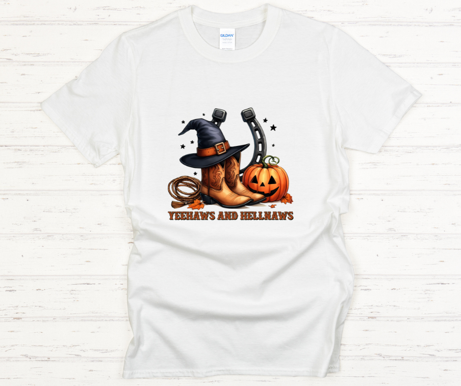 YeeHaws And Hellnaws Halloween- DTF Transfer Print Ready To Press