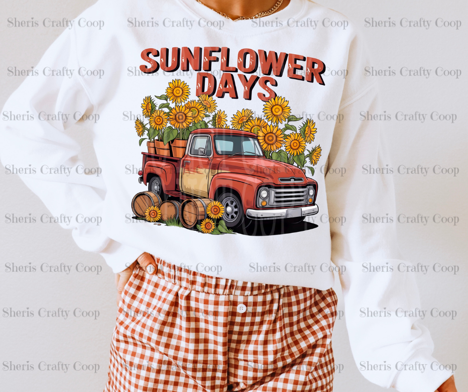 Sunflower Days-Fall DTF Transfer Print Ready To Press