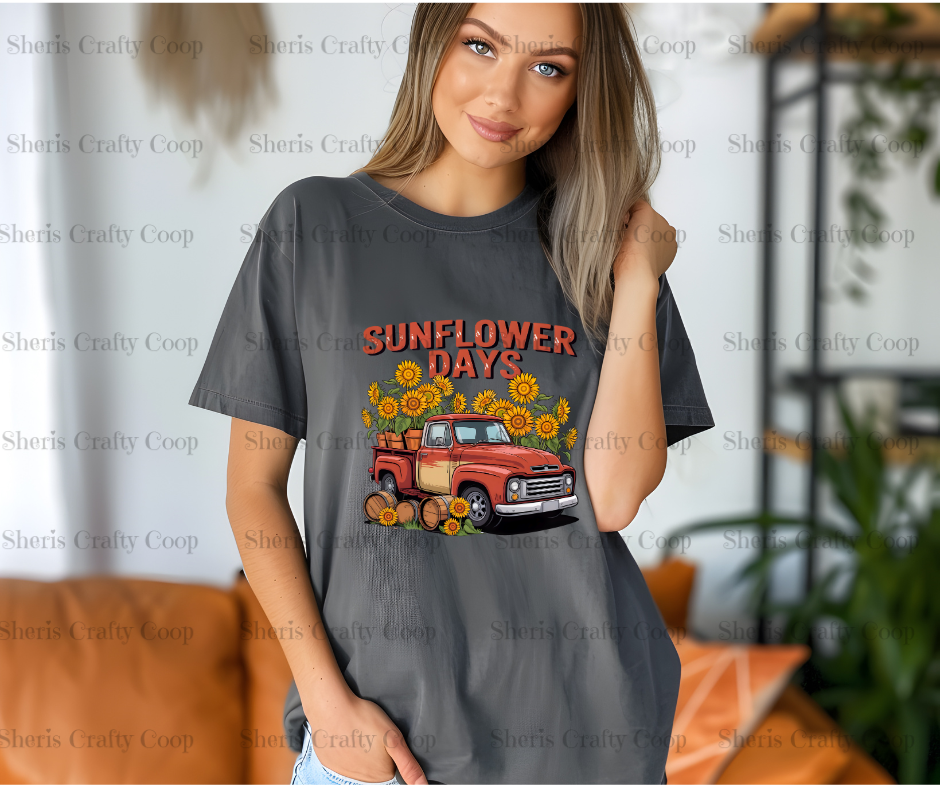 Sunflower Days-Fall DTF Transfer Print Ready To Press