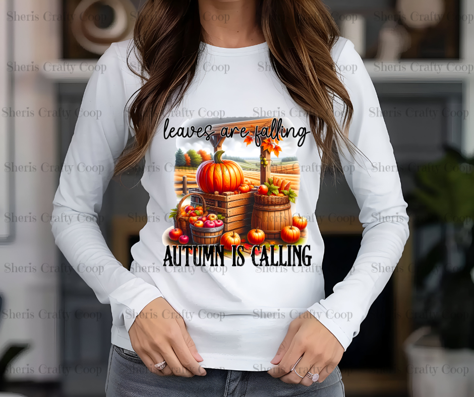Leave Are Falling Autumn Is Calling- DTF Transfer Print Ready To Press