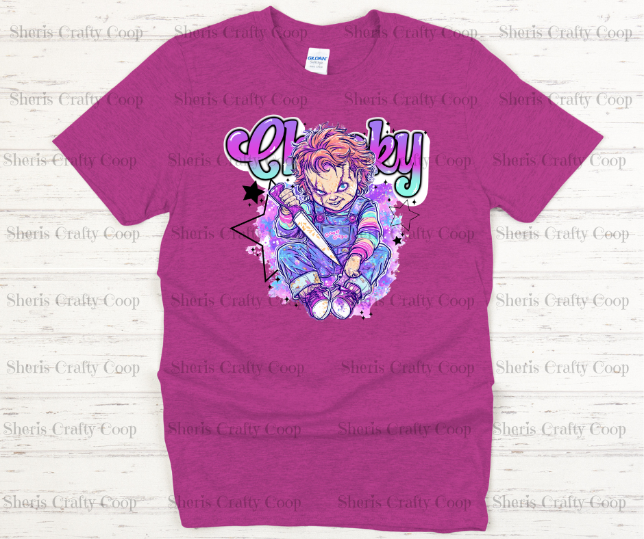 Chucky Spooky-Horror Charactoer Comfy tee