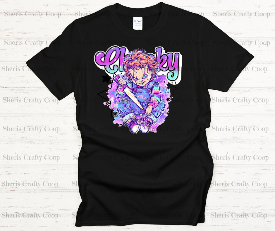 Chucky Spooky-Horror Charactoer Comfy tee
