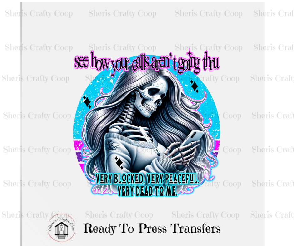 Very Dead To Me Skelly- DTF Transfer Print Ready To Press