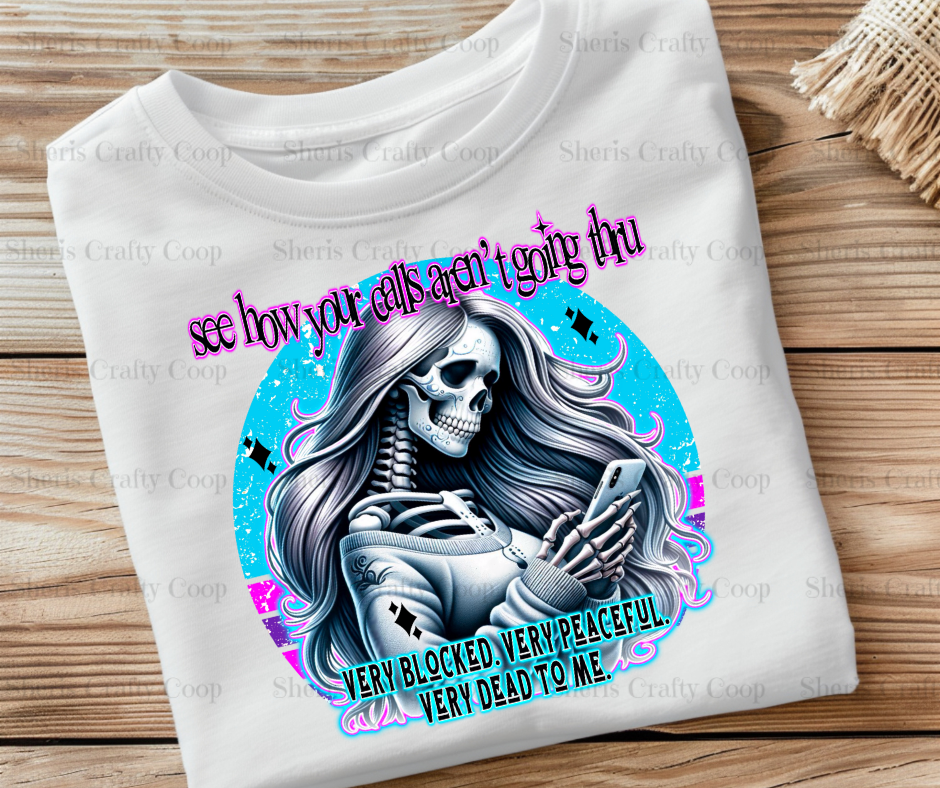 Very Dead To Me Skelly- DTF Transfer Print Ready To Press