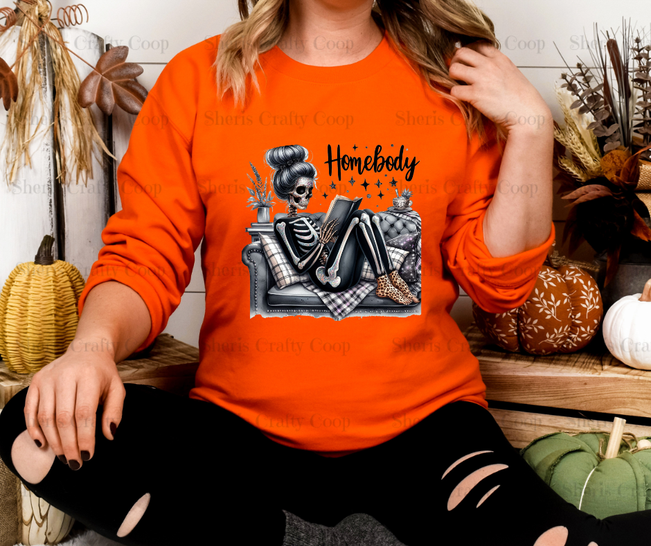 Homebody Skelly Girl- DTF Transfer Print Ready To Press
