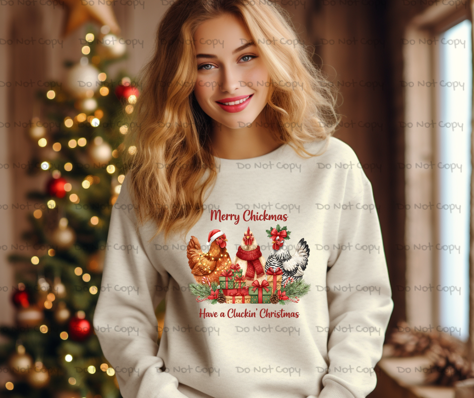 Merry Chickmas - DTF Transfer Print- Ready To Press