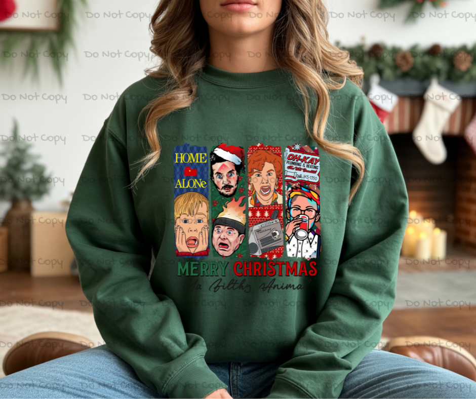 Merry Christmas Ya Filthy Animal-DTF Transfer Print(Only) Ready To Press