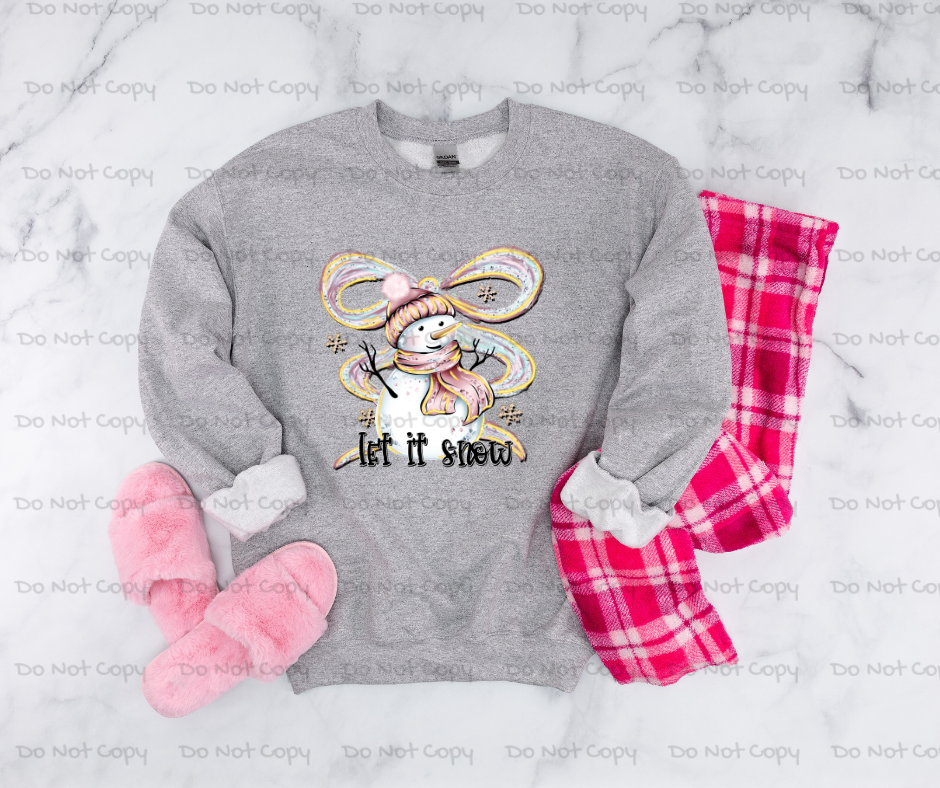 Let It Snow Snowman -DTF Transfer Print(Only) Ready To Press