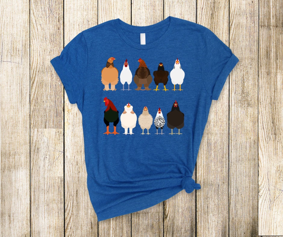 Many Chicken Breeds DTF Transfer Print (Only) Ready To Press