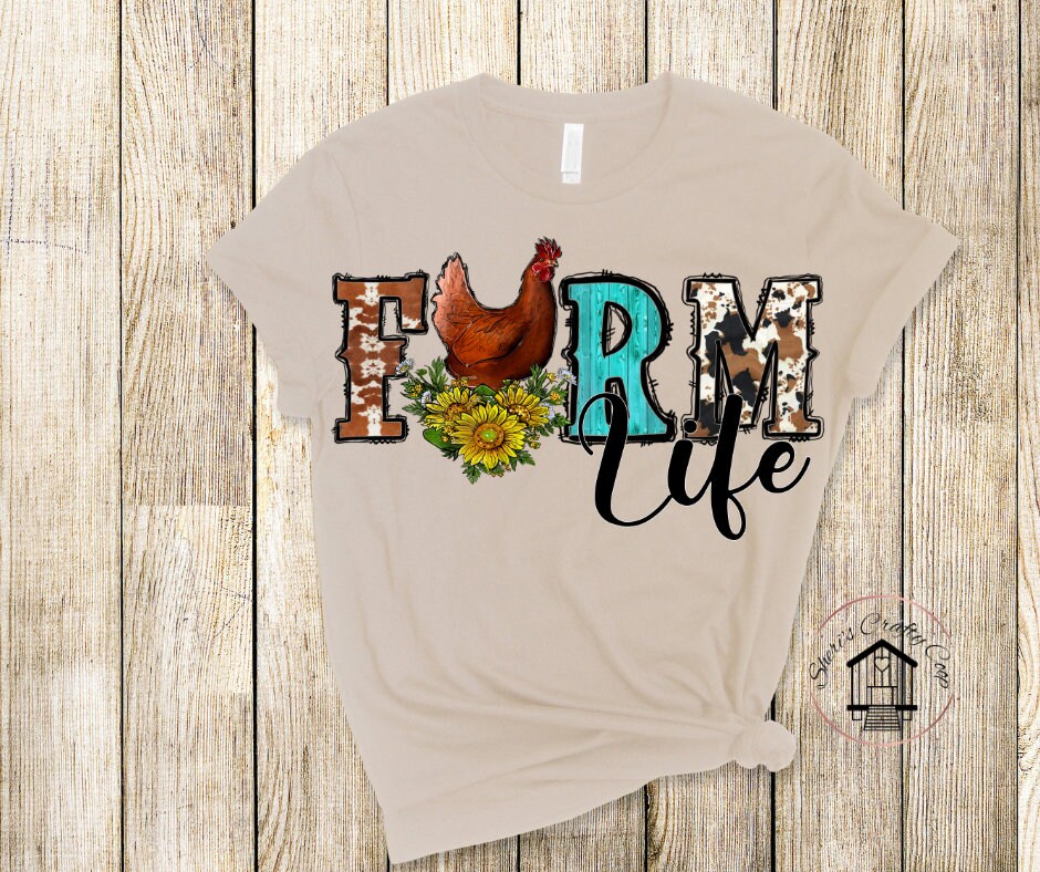 Farm Life Chicken Life DTF Transfer Print(Only) Ready To Press