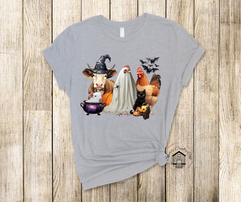 Halloween Farm Animals DTF Transfer Print(Only) Ready To Press