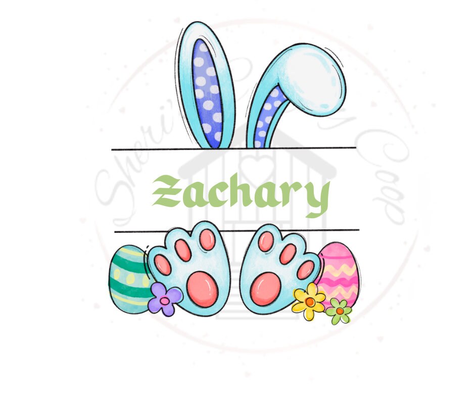 Customizable Easter Bunny DTF Transfer Prints Ready To Press