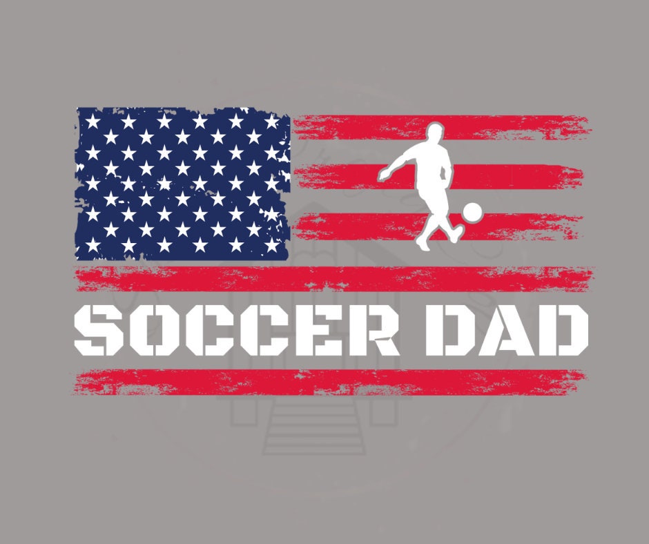 Soccer Dad USA Flag DTF Print Ready To Press