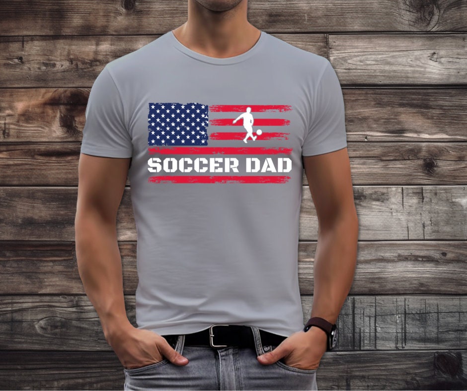 Soccer Dad USA Flag DTF Print Ready To Press