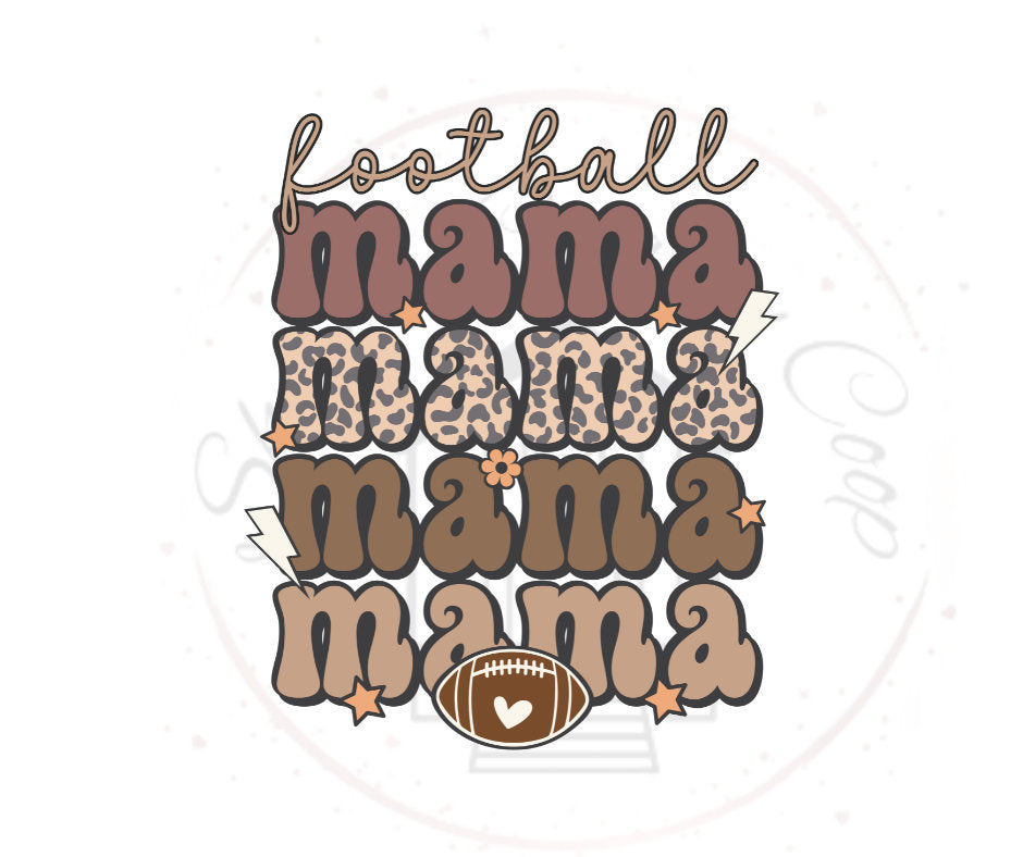 Football Mama Nature tones DTF Transfer Print Ready To Press