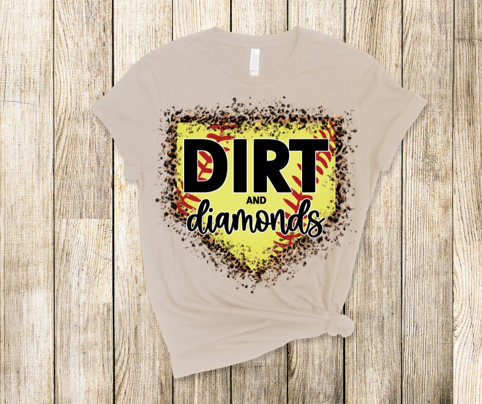 Dirt And Diamonds Softball DTF Transfer Print Ready To Press