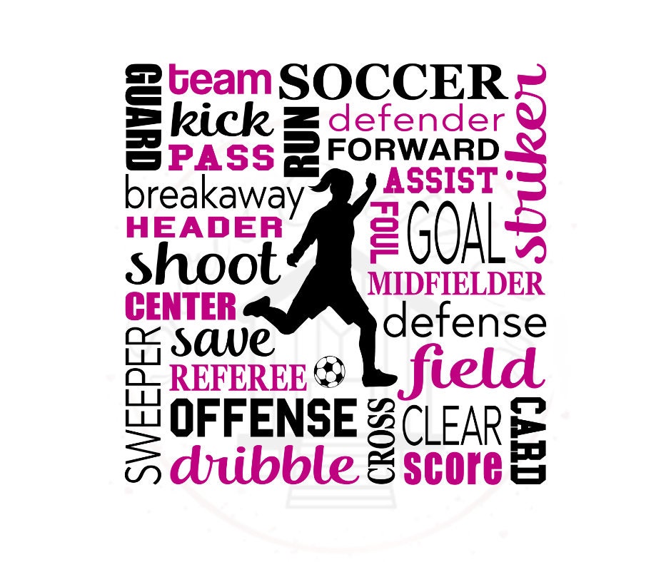 Female Soccer Player Empowerment Soccer DTF Transfer Print Ready To Press