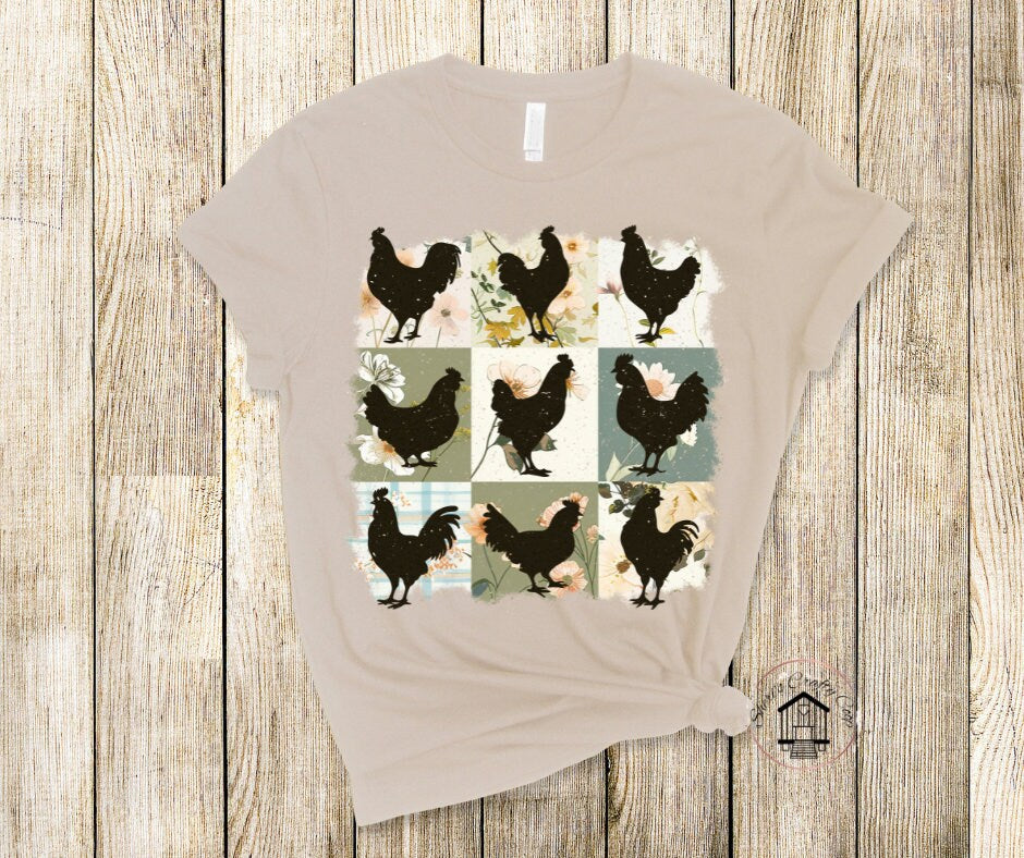 Rustic Chickens DTF Transfer Print Ready To Press