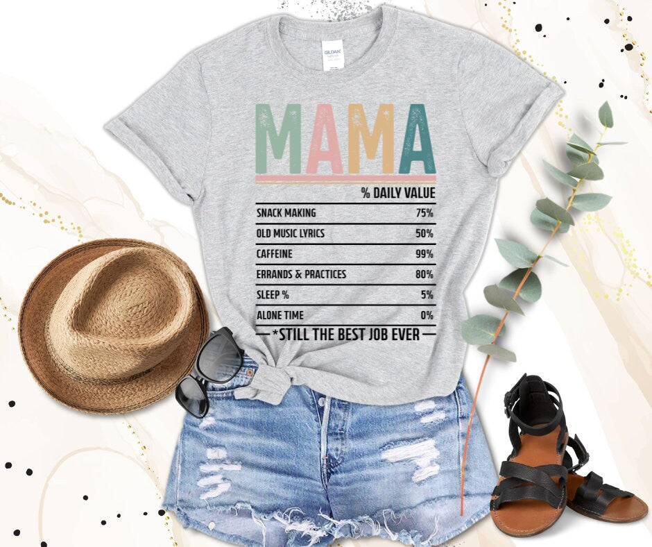 Mama Daily Value Ingredients DTF Transfer Print Ready To Press