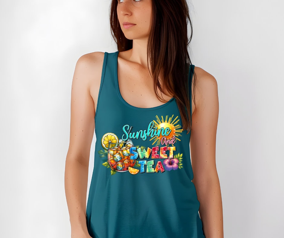 Sunshine And Sweet Tea Summer DTF Transfer Print Ready To Press