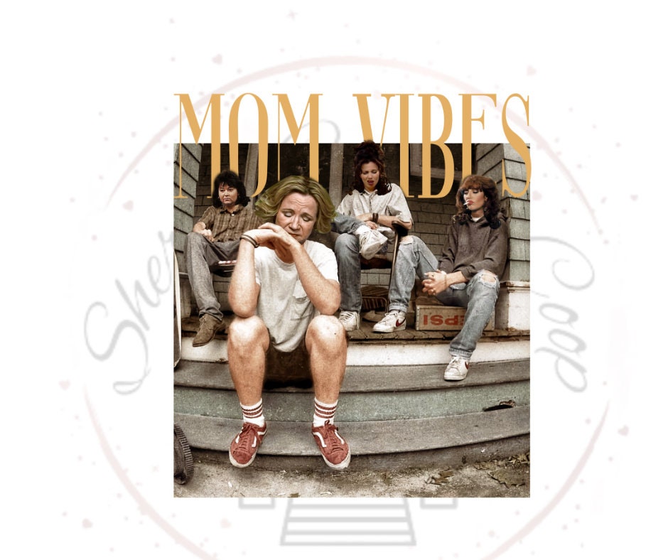 Mom Vibes Vintage Look DTF Transfer Print Ready To Press