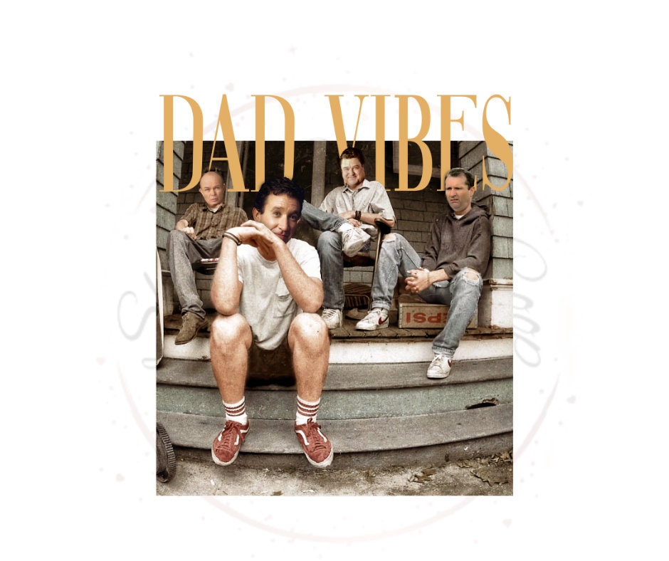 Dad Vibes Vintage DTF Transfer Print Ready To Press