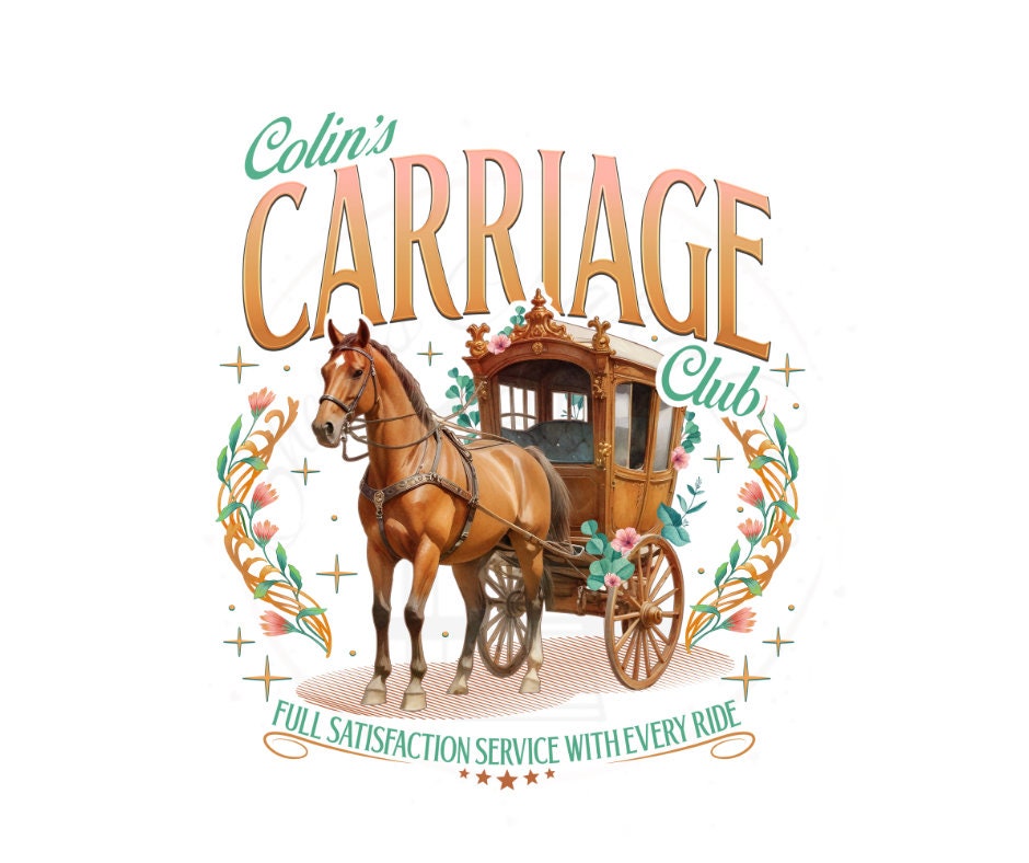 Colin's Carriage Ride Club- Bridgerton Inspired- DTF Transfer Print- Ready To Press