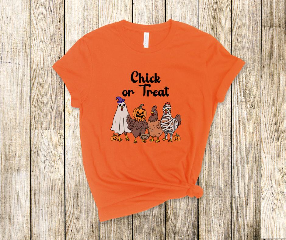 Chick or Treat- Halloween Chicken DTF Transfer Prints- Ready To Press