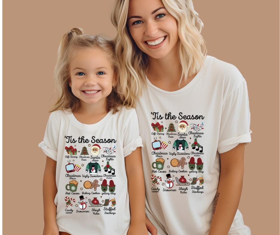 All The Christmas Things- Tis The Season- Christmas DTF Transfer Prints- Ready To Press